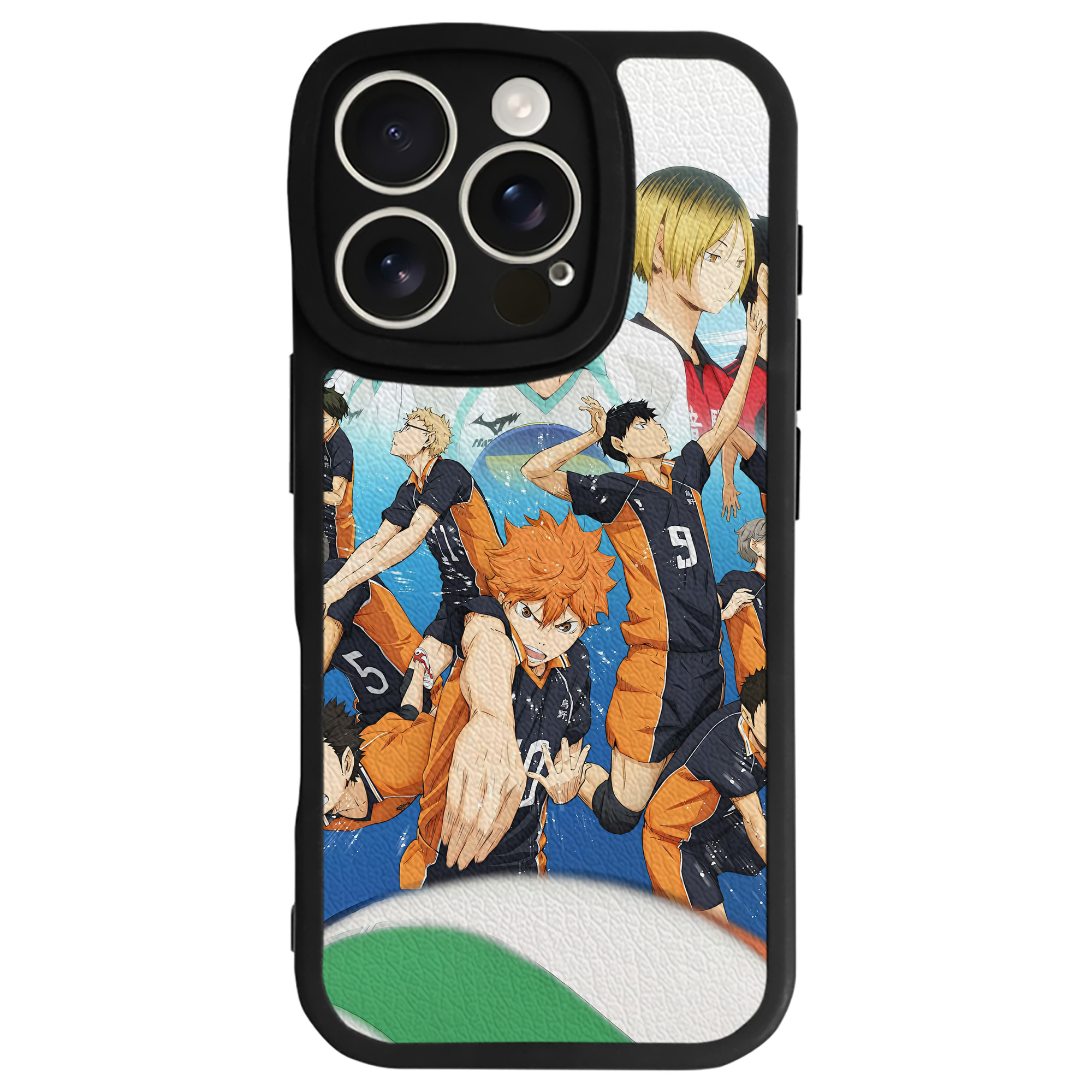 （画像用） ハイキュー!! Haikyu!! 【iPhone 16シリーズ対応】シリコンスマホケース（レザー調） 材質：シリコン